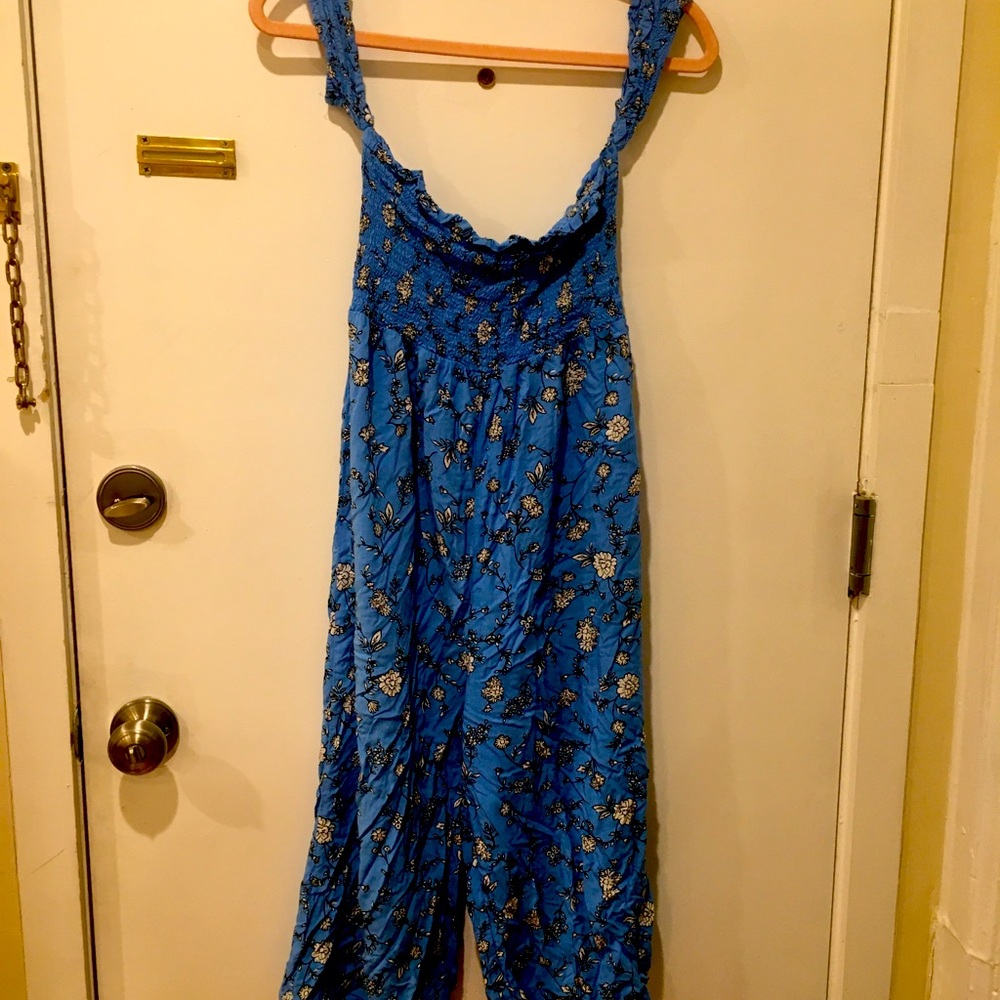 Cotton on Capri off the shoulder jumpsuit romper with smocked top